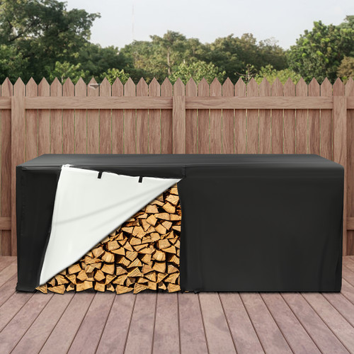 New black firewood log - log, rack