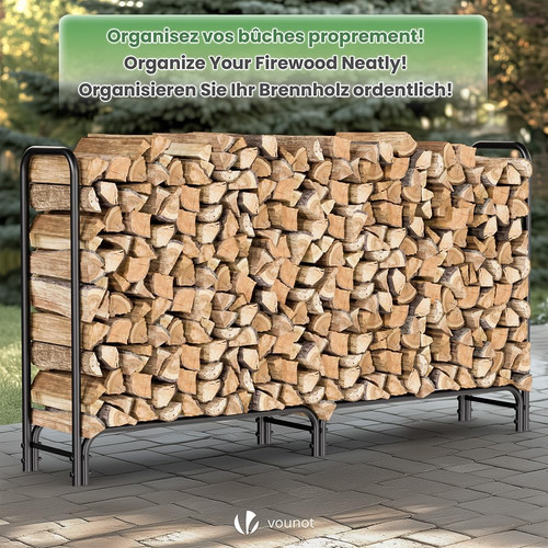 Firewood log rack with - log,
