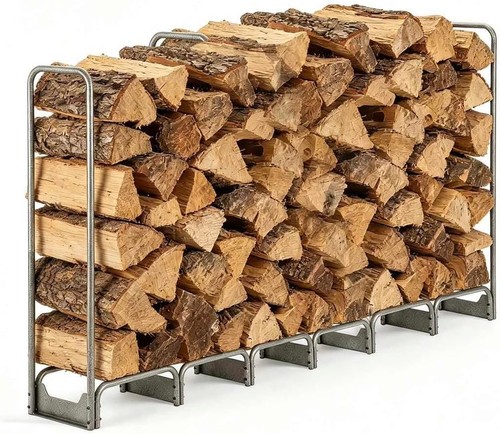Steel firewood rack heavy - rack, duty