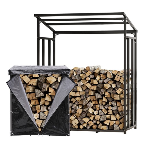 Firewood log rack with - rack,