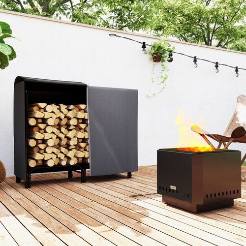 4ft firewood rack canvas - firewood, w/