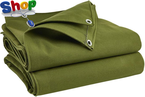 Eco green canvas heavy duty - green,